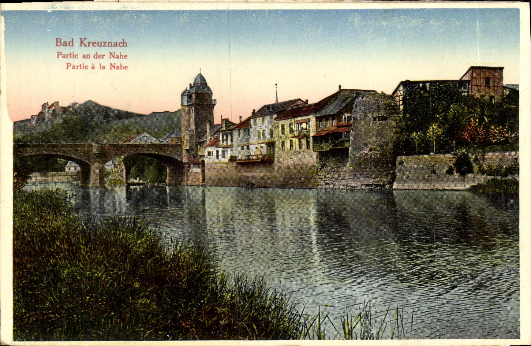 VINTAGE POSTCARD Bad kreuznach Left year der Nahe
