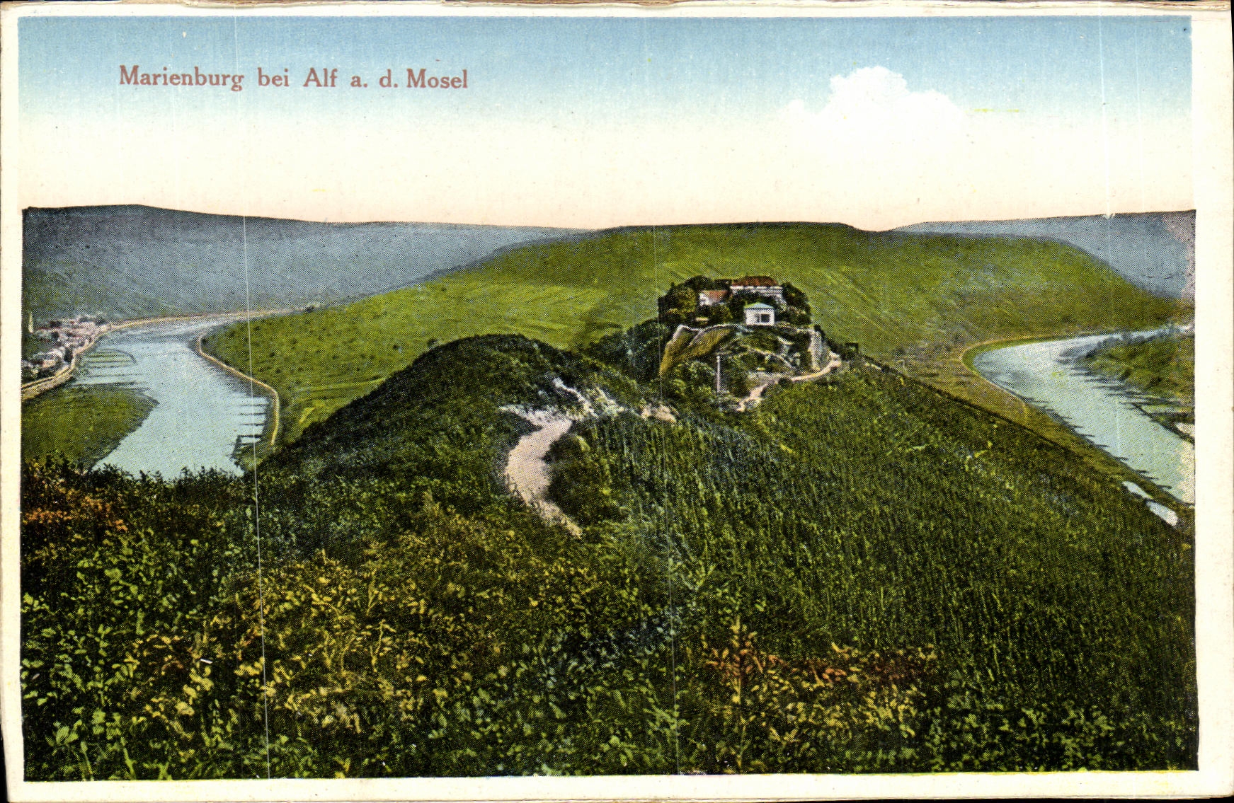 VINTAGE POSTCARD Marienburg EIB Mosel