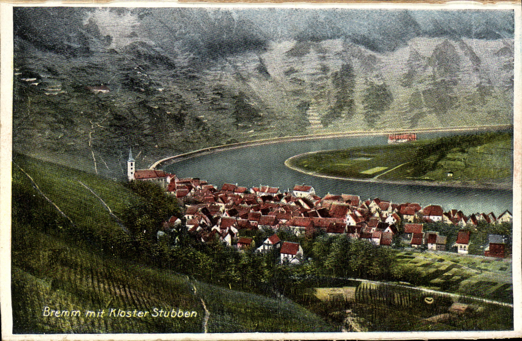 VINTAGE POSTCARD Bremm put Kioster Stubben