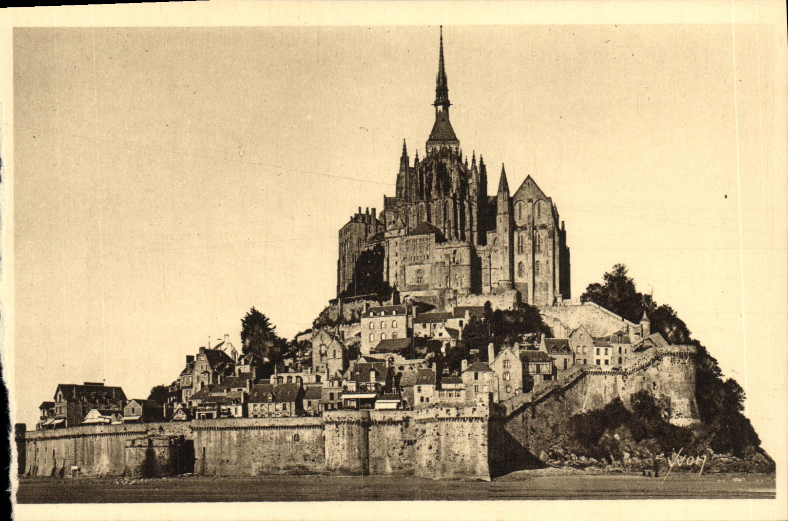 CPA Le Mont St Michel Vue Generale cote Nord Est