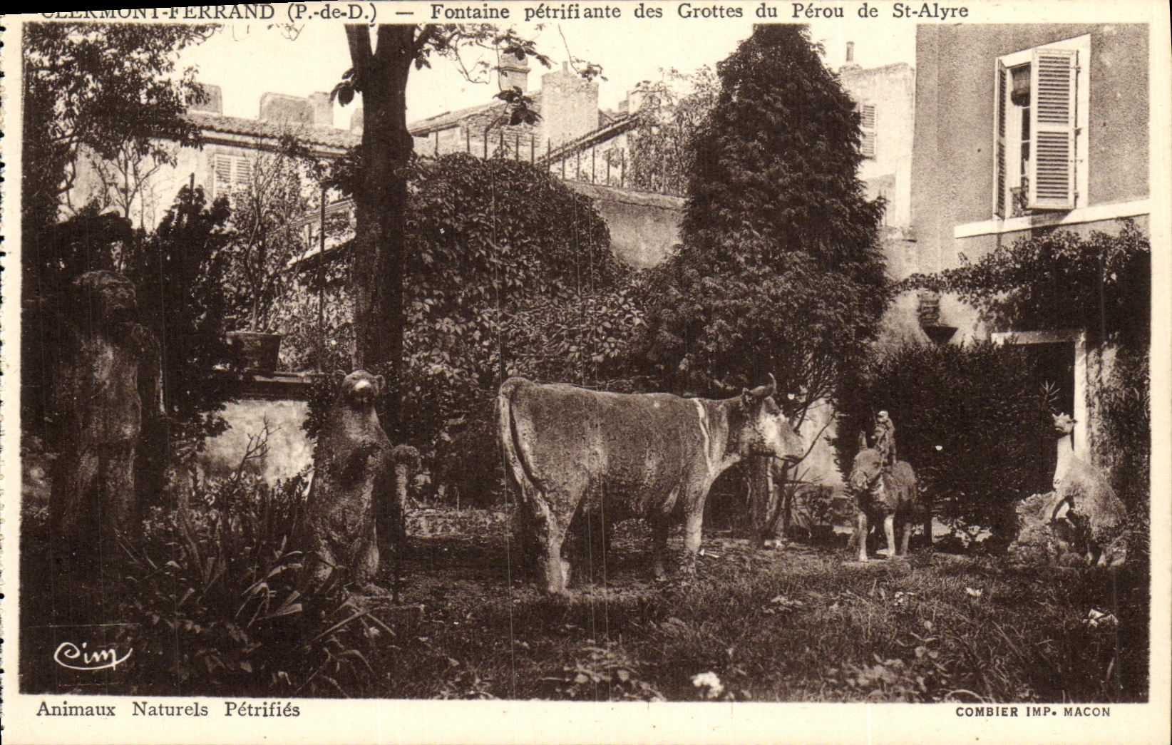 Fuente Petrifying de Clermont Ferrand de la POSTAL de la VENDIMIA de las cuevas de Perú de St Alyre