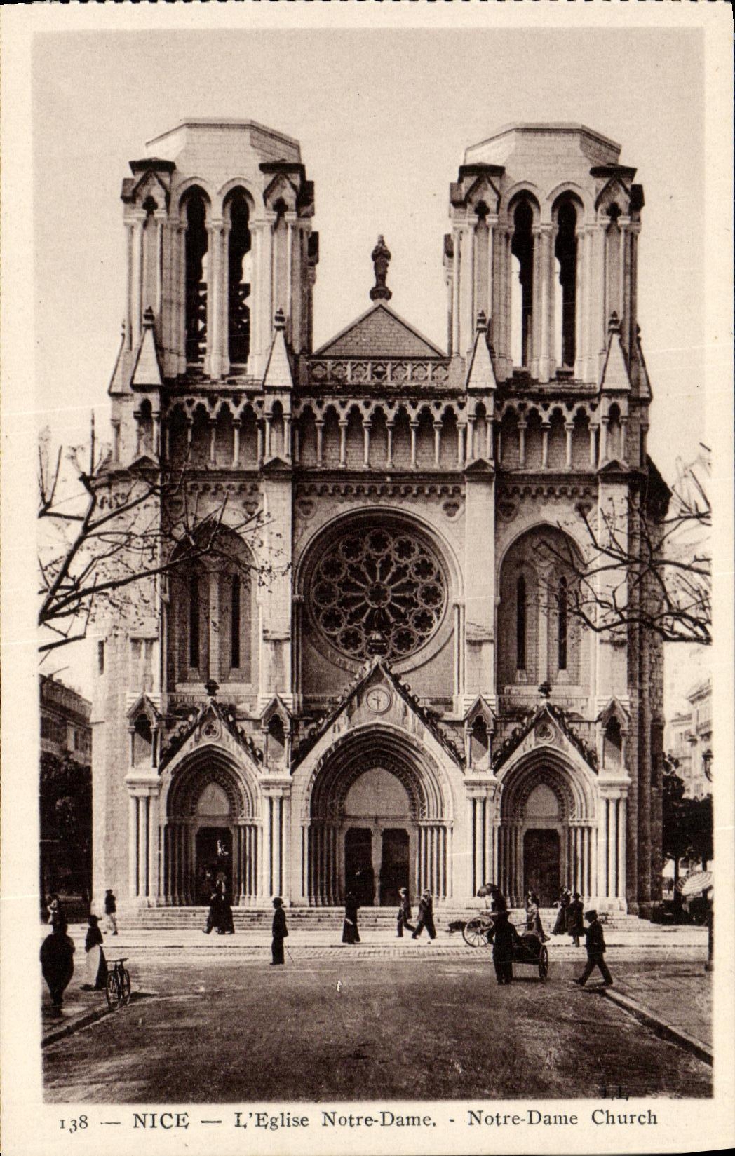 CPA Nice L Eglise Notre Dame