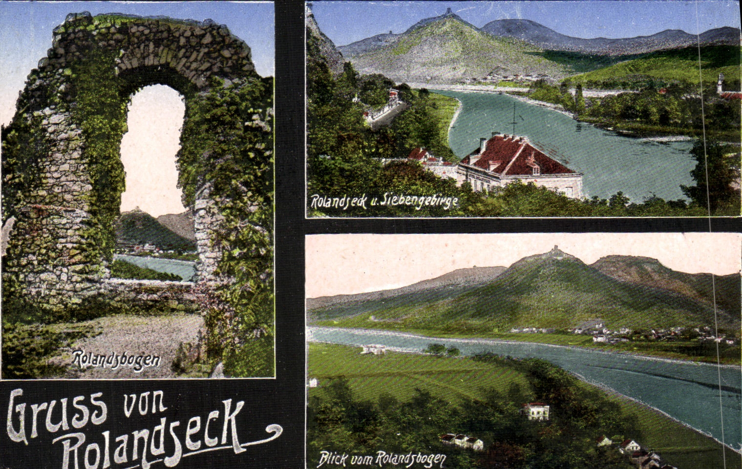 VINTAGE POSTCARD Gruss aus Rolandsbeck