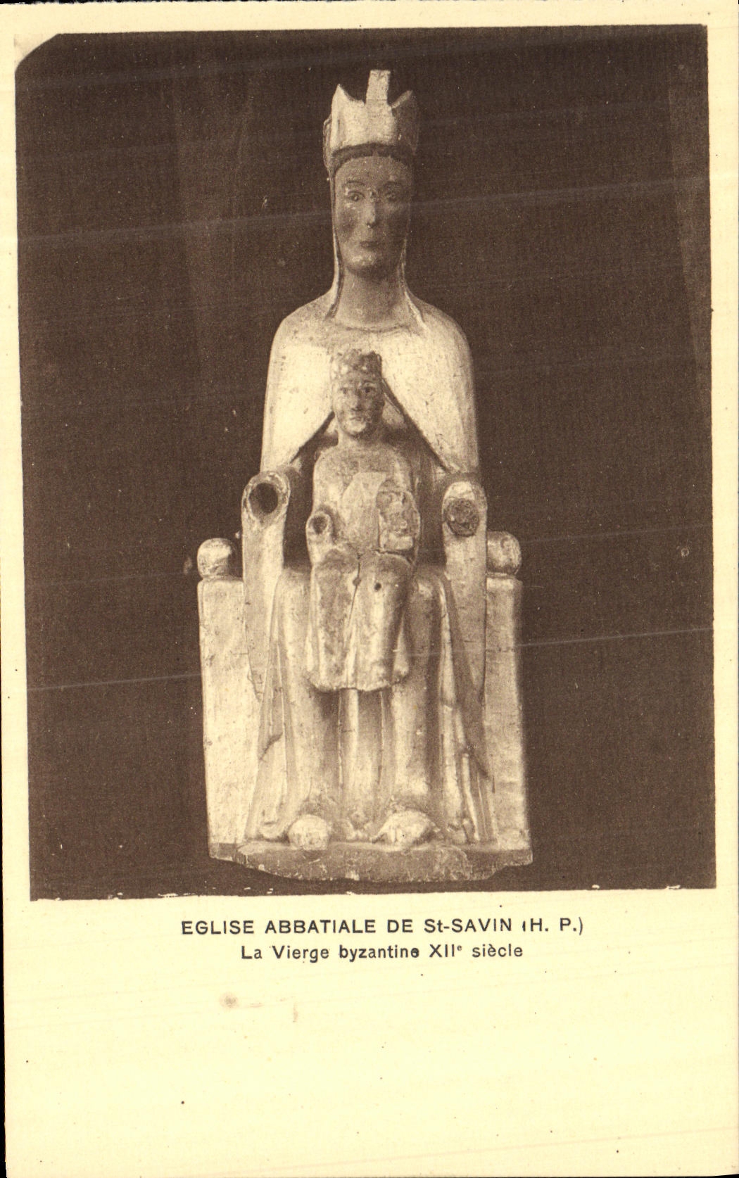 VINTAGE POSTCARD Abbatale Church Of St Savin the Byzantine Virgin