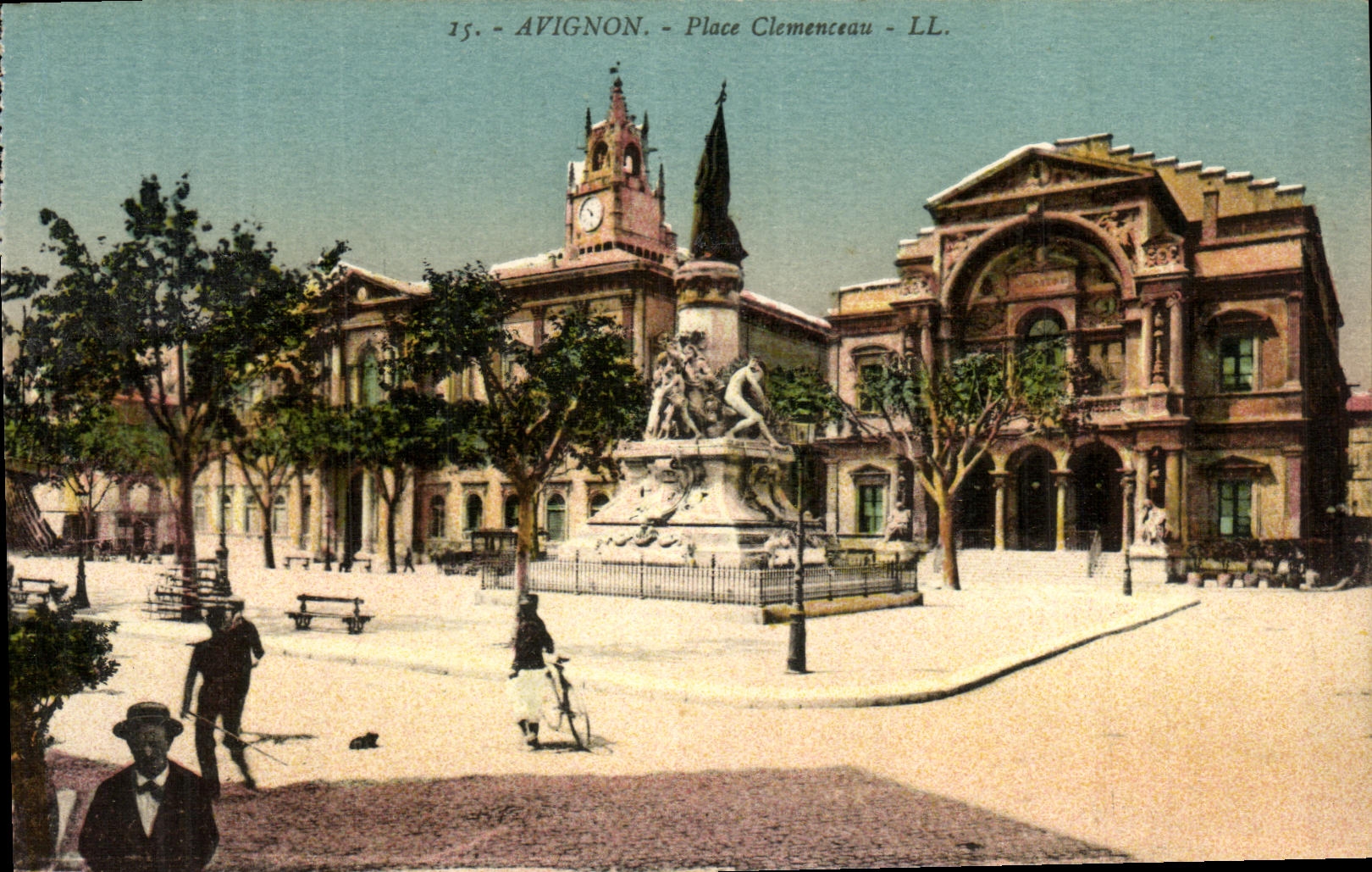 La POSTAL Avignon de la VENDIMIA coloca Clemenceau