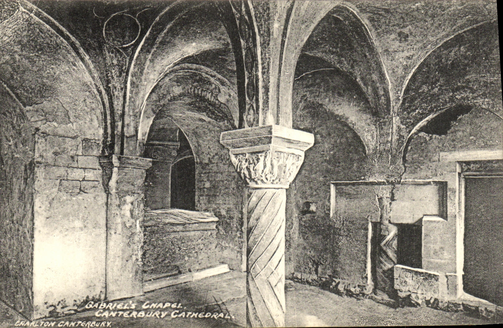 VINTAGE POSTCARD Canterbury Cathedral Gabriels Chapel