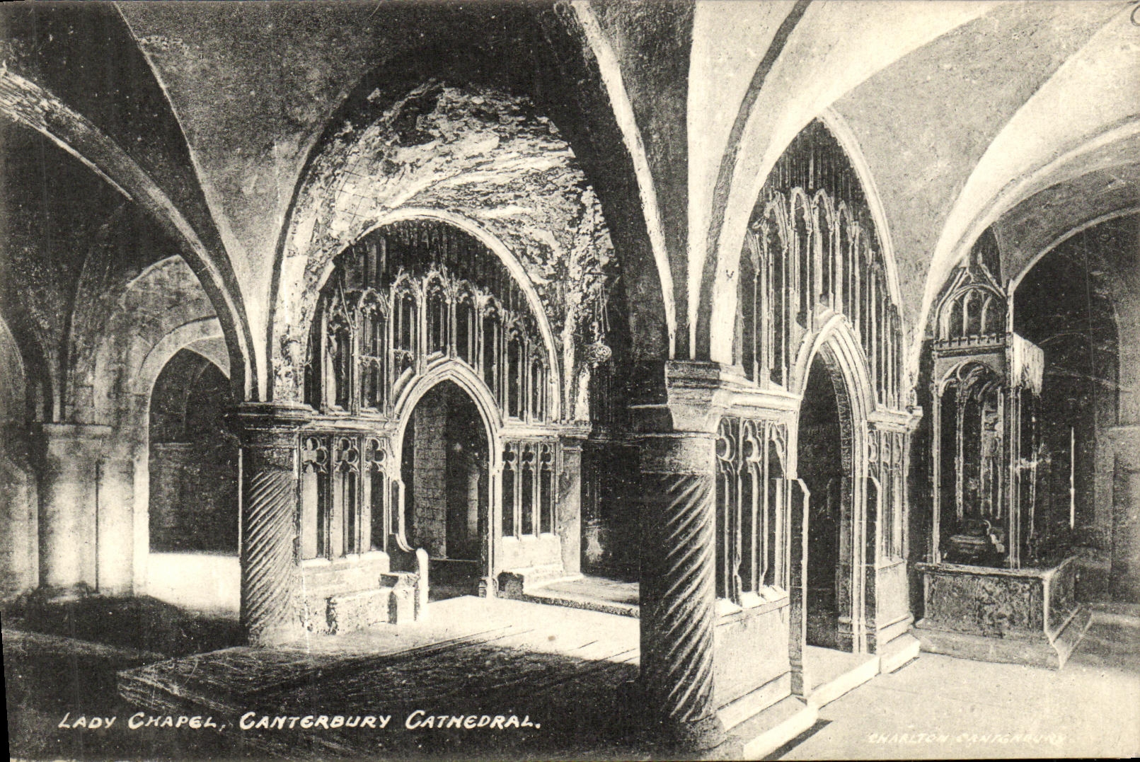 VINTAGE POSTCARD Canterbury Cathedral Lady chapel