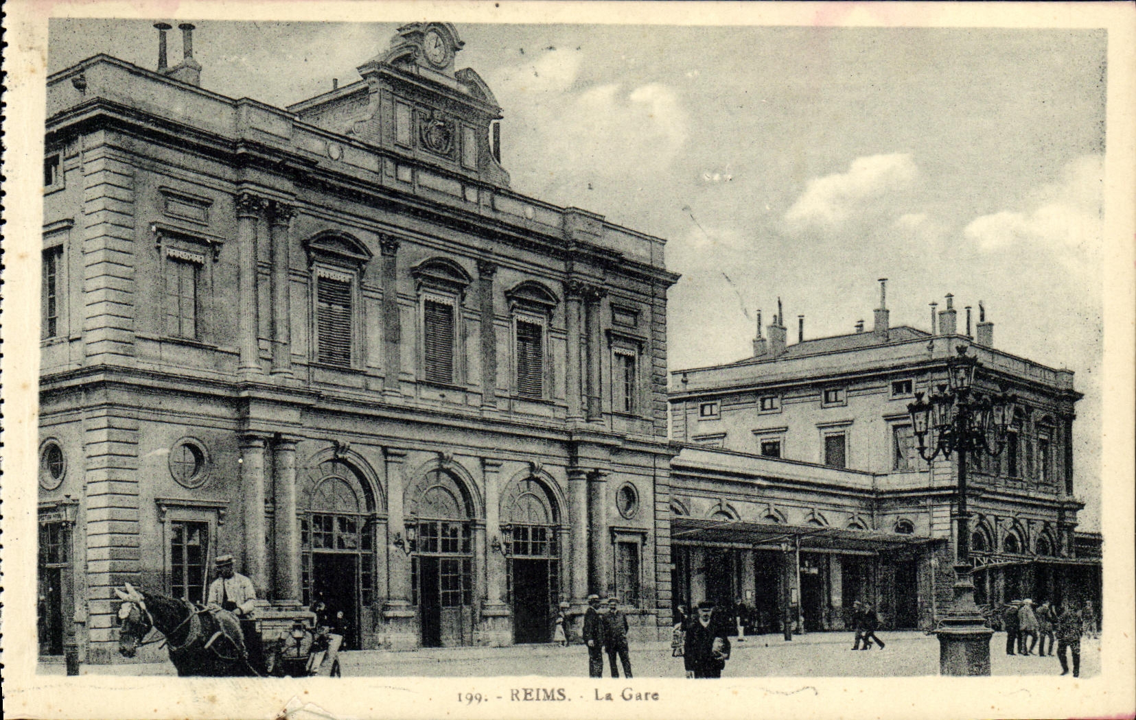 VINTAGE POSTCARD Given Train station