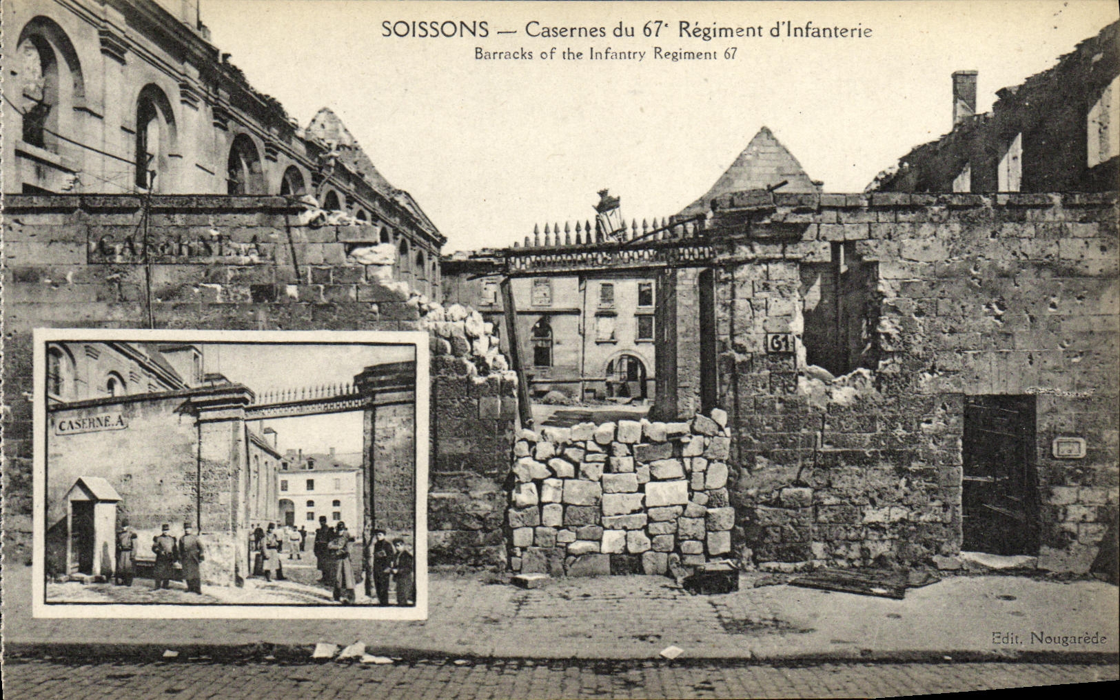 CPA Soissons Casernes du 67eme regiment d infanterie Militaria