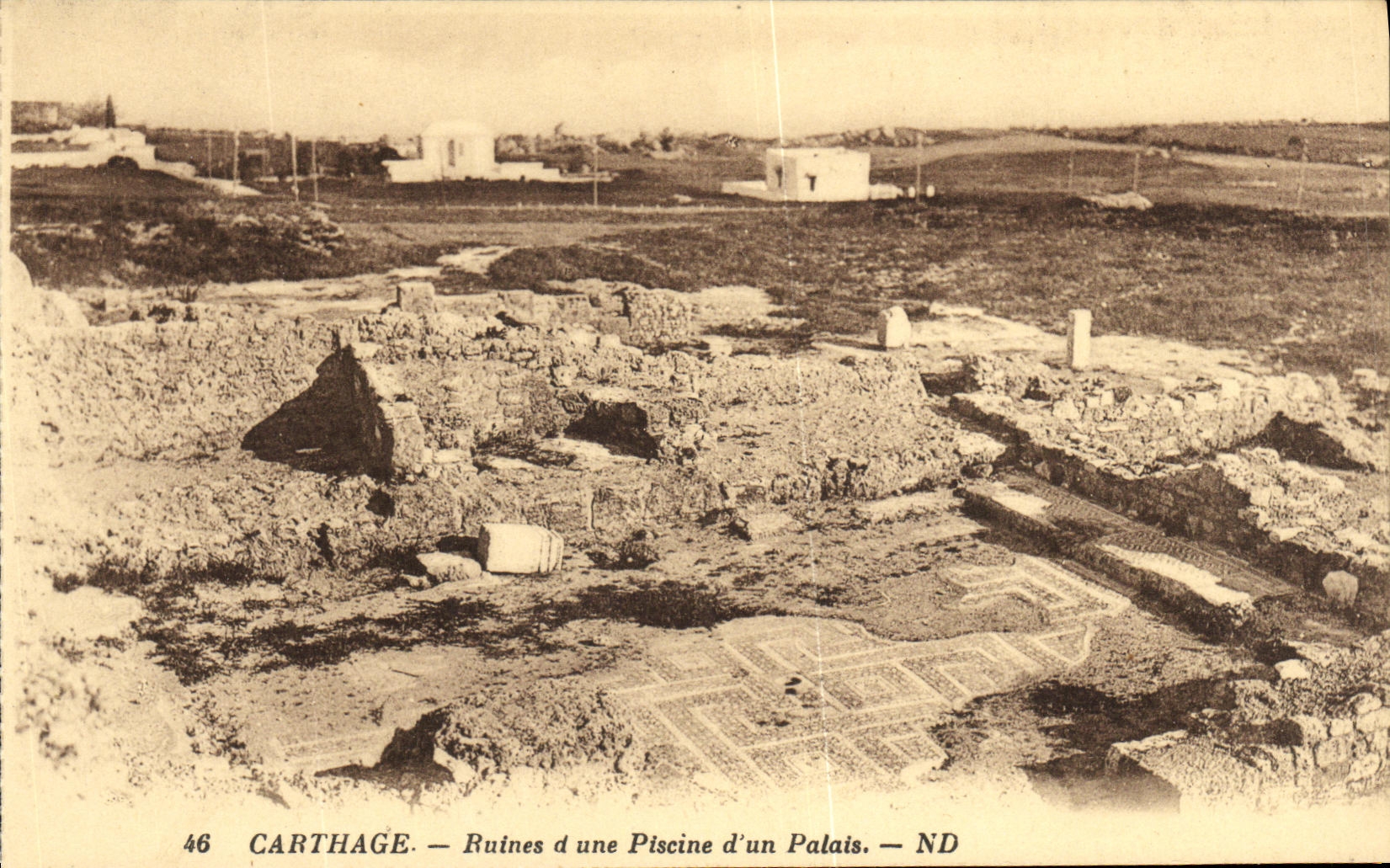 CPA Carthage Ruines d Une Piscine d Un Palais