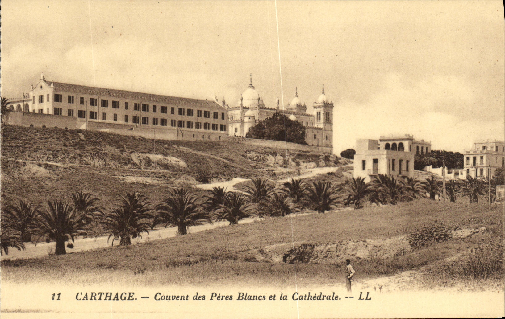 CPA Carthage Couvent des Peres Blance et la Cathedrale