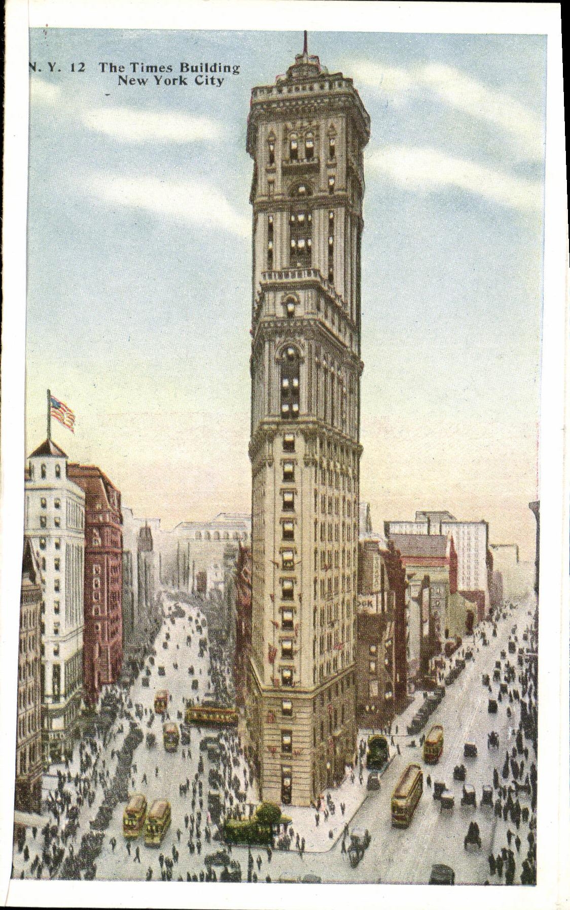 VINTAGE POSTCARD The Times New York Building