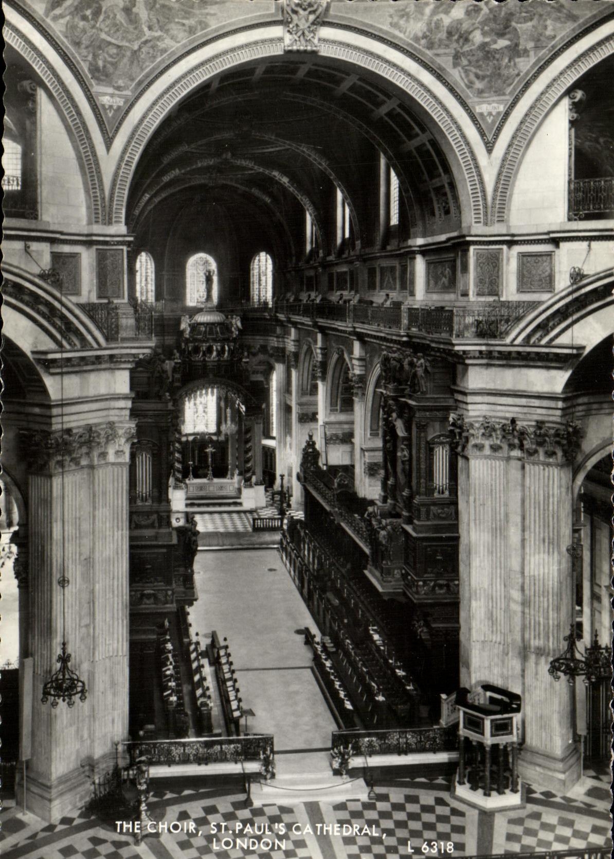 MODERN CARD to choir St Paul S cathedral London