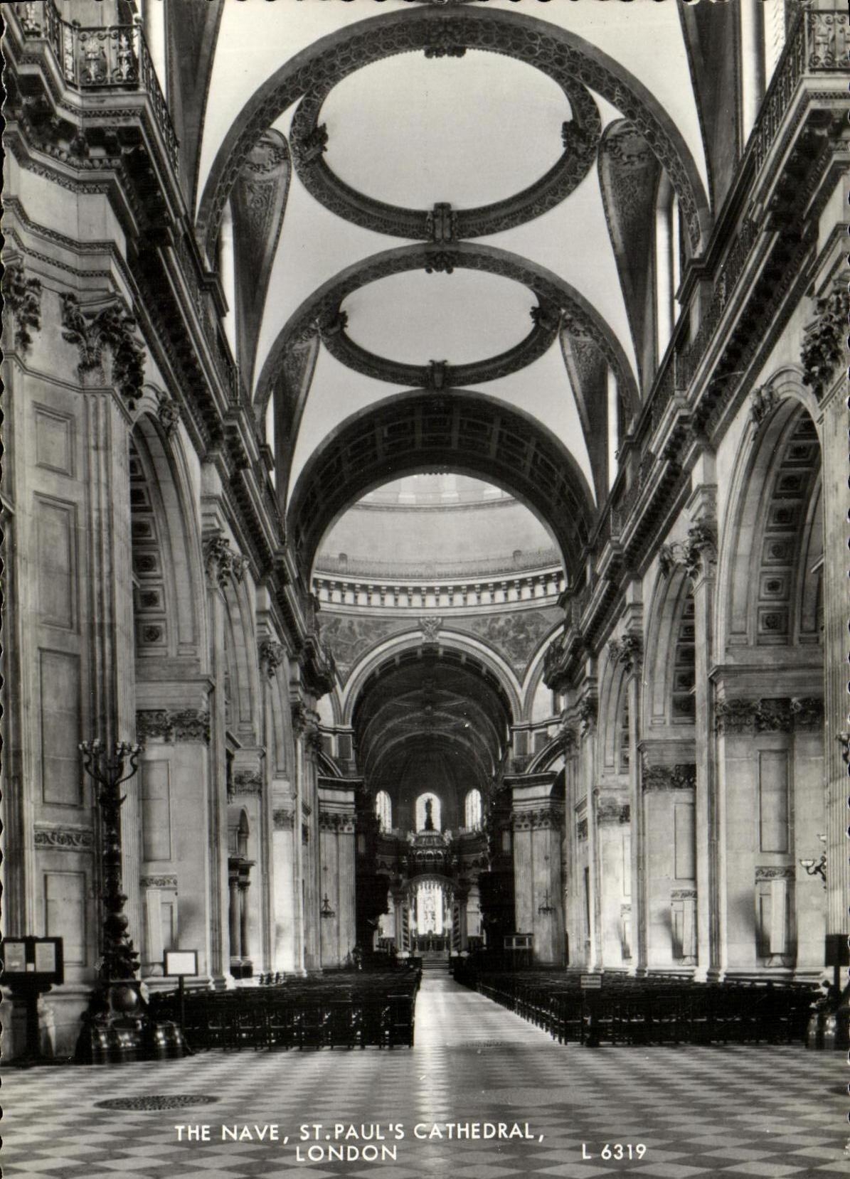 MODERN CARD Tower off London The Nave St Paul S Cathedral