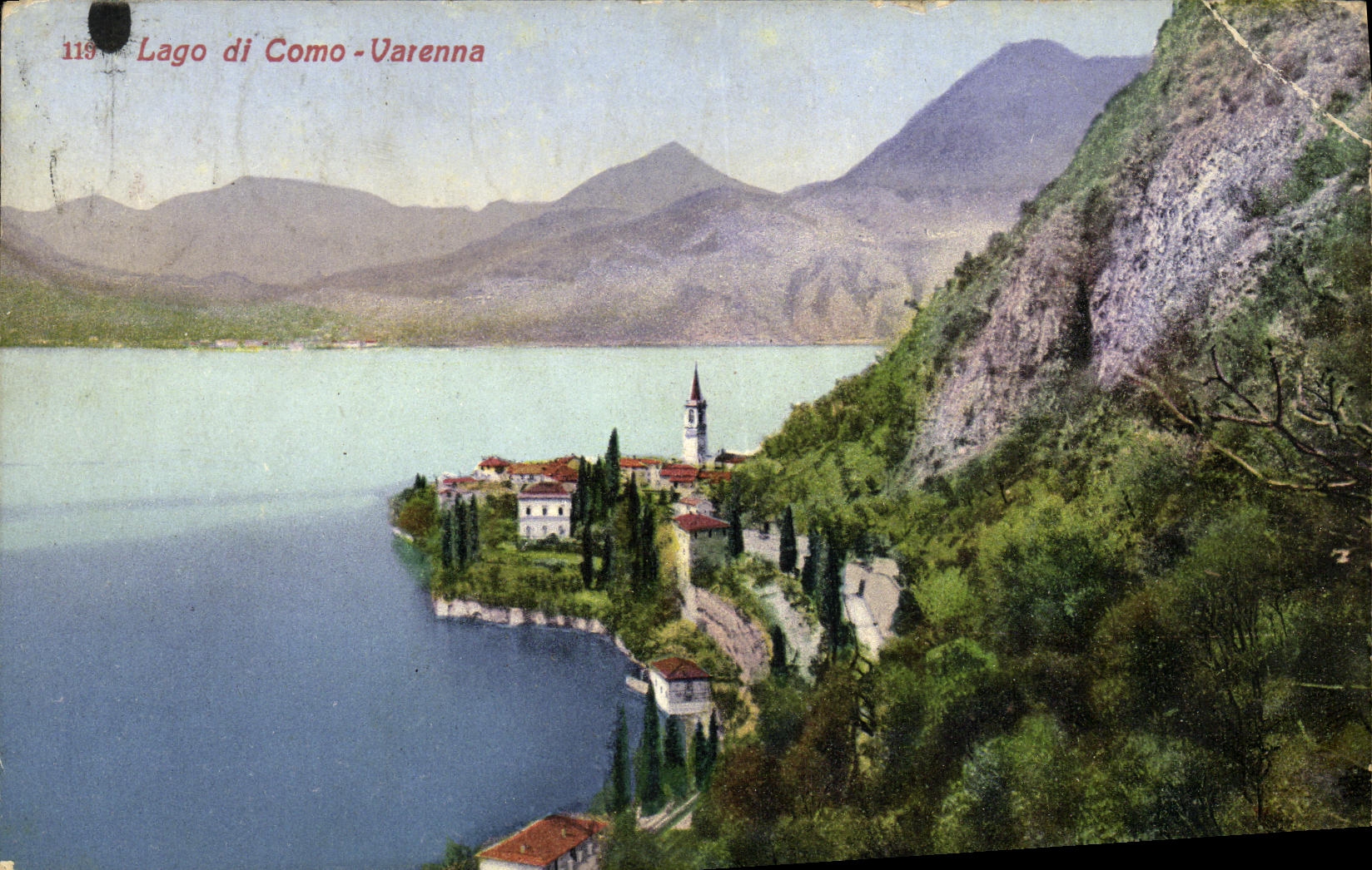 POSTAL Lago di Como Varenna de la VENDIMIA