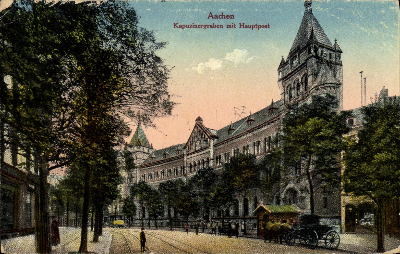 CPA Aachen Kapuzinergraben mit Hauptpost