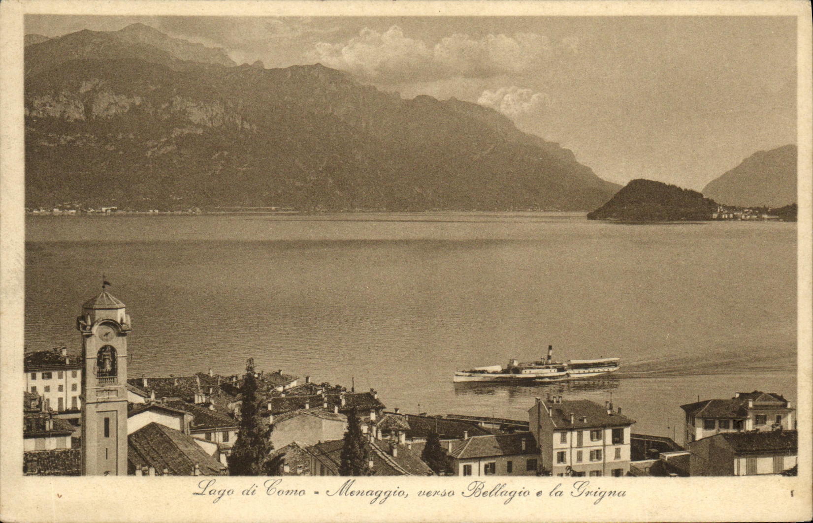 POSTAL Lago di Lomo de la VENDIMIA