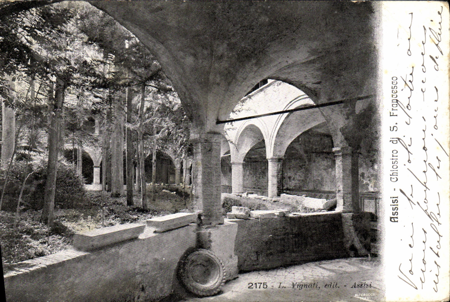 POSTAL Assisi Chiositro Francisco de la VENDIMIA