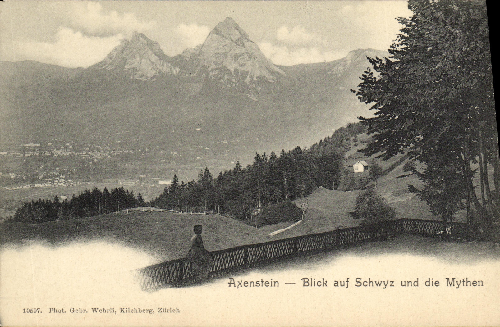 CPA Axenstein Blick auf Schwyz Und die Mythen