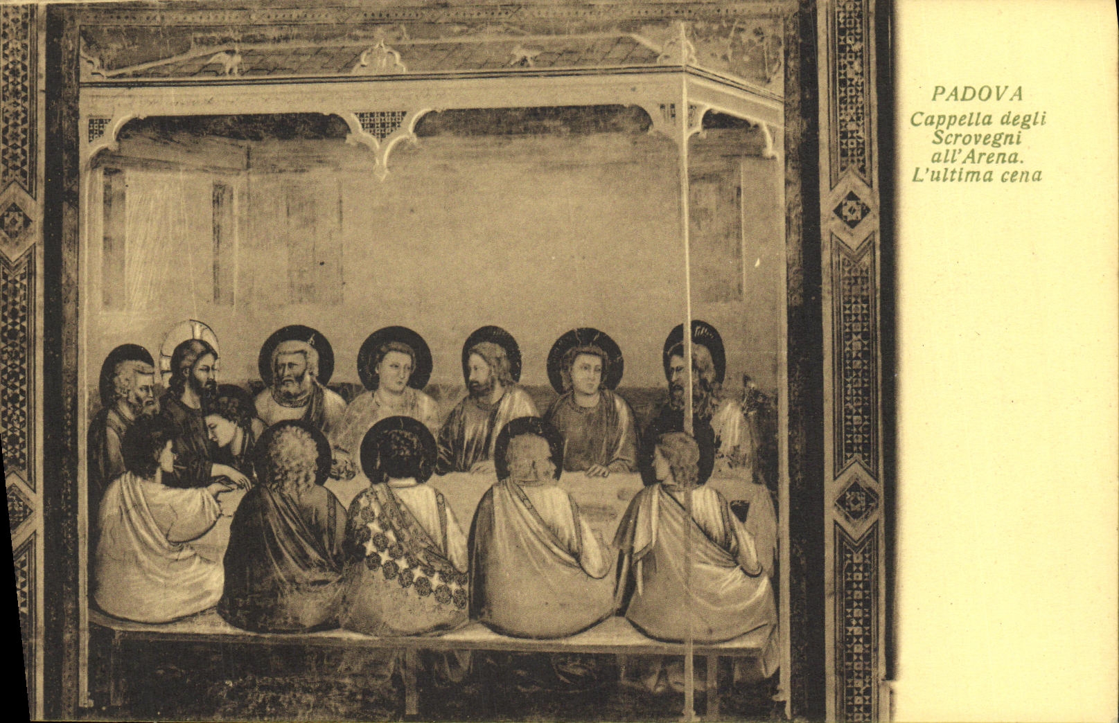VINTAGE POSTCARD Padova Cappella Degli Scovegni all Arena L ultima cena