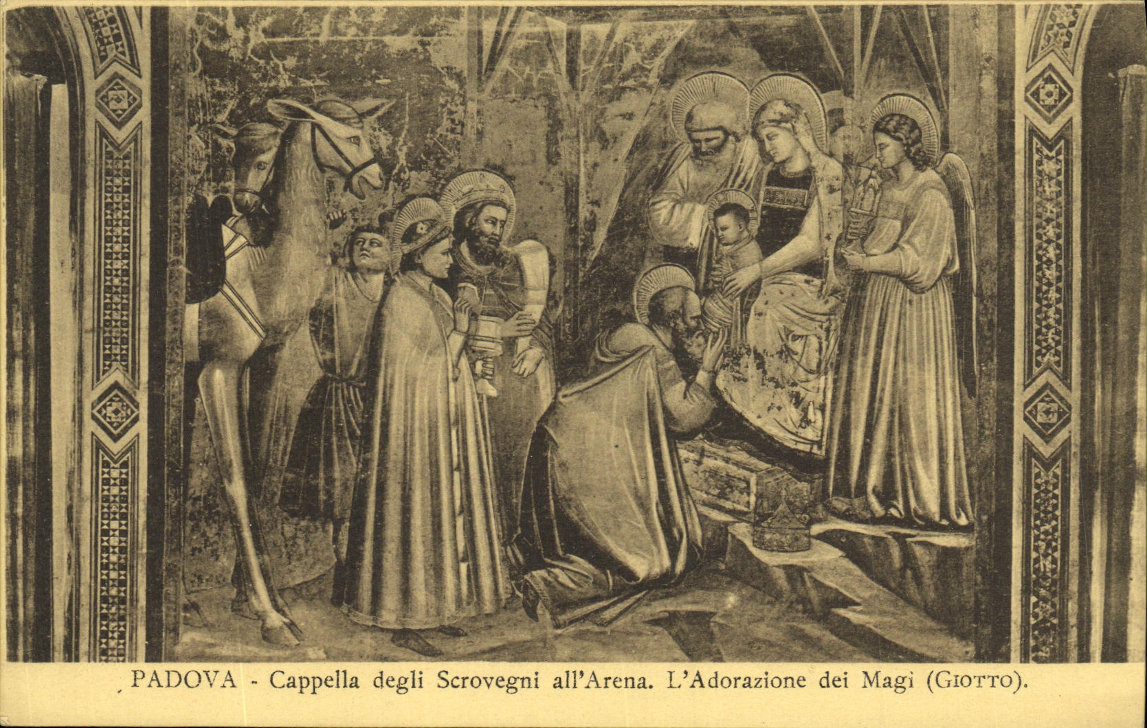 VINTAGE POSTCARD Padova Cappella Degli Scovegni all Arena the L Adorazione dei Magi