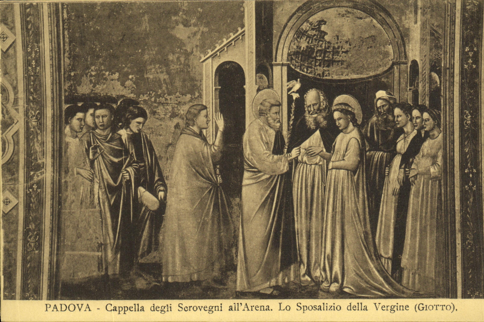 VINTAGE POSTCARD Padova Cappella Degli Scovegni all Arena Lo Sposalizio della Vergine