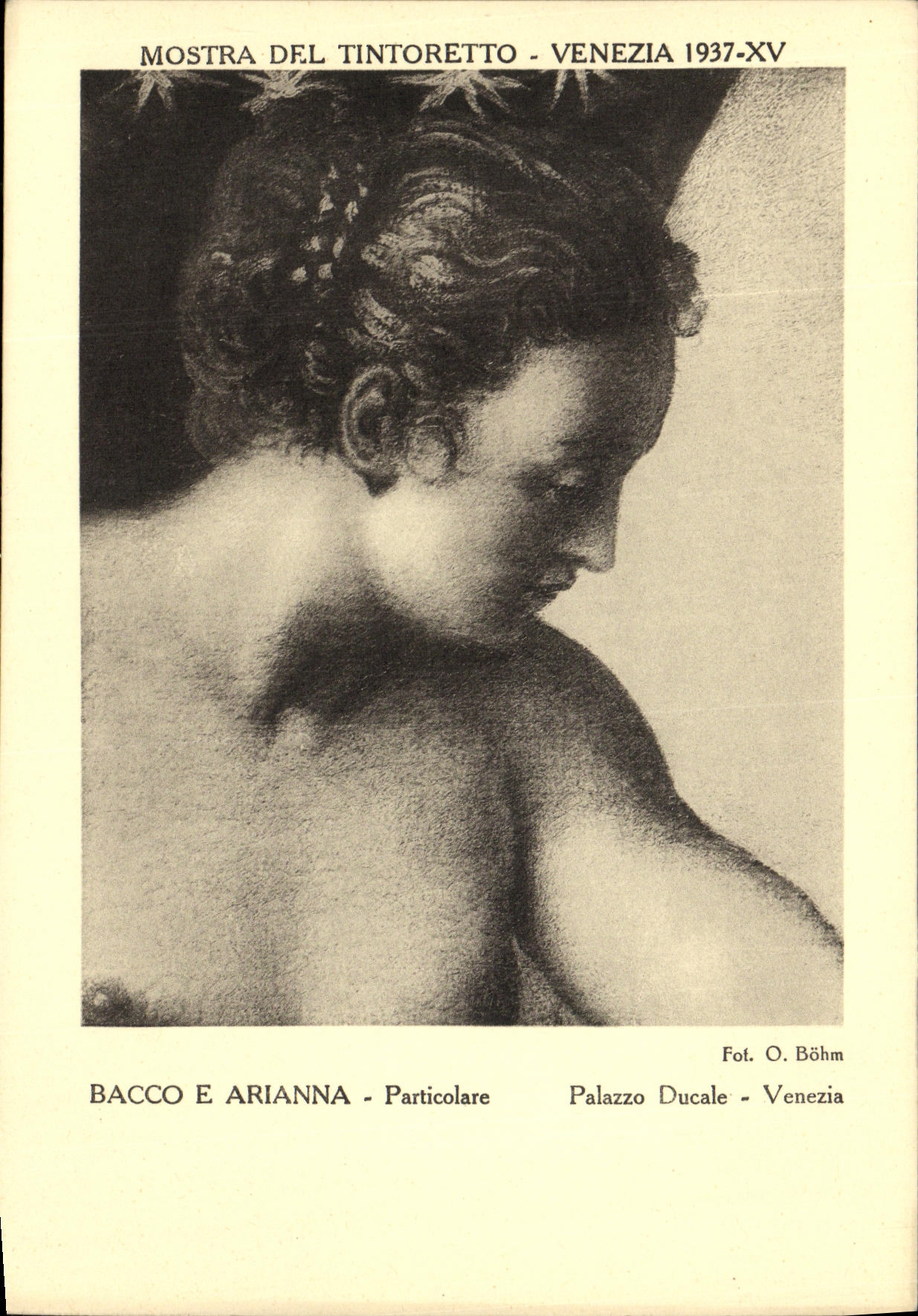 VINTAGE POSTCARD Mostra Del Tintoretto Venezia Particolare Palazzo ducal Venezia