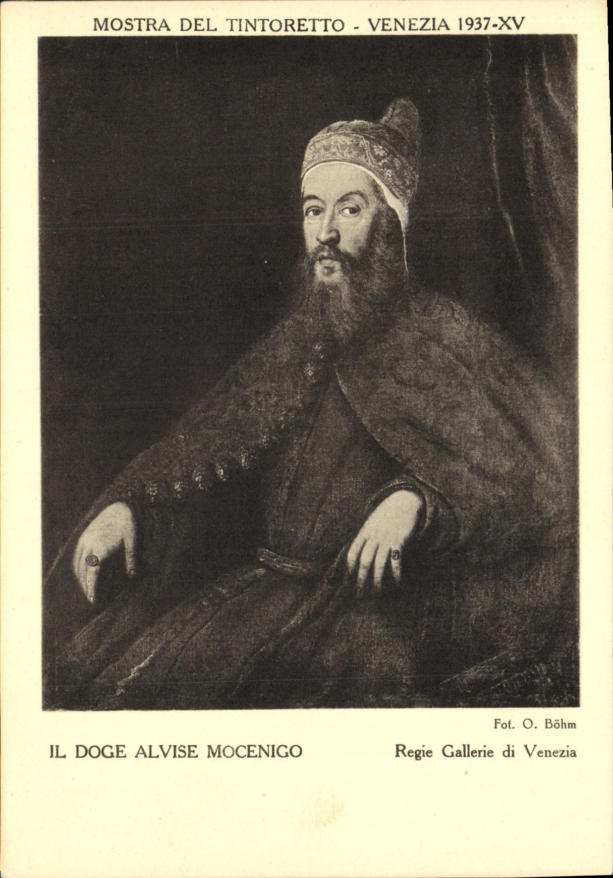 VINTAGE POSTCARD Mostra Del Tintoretto Venezia It Doge Alvise Mocenigo