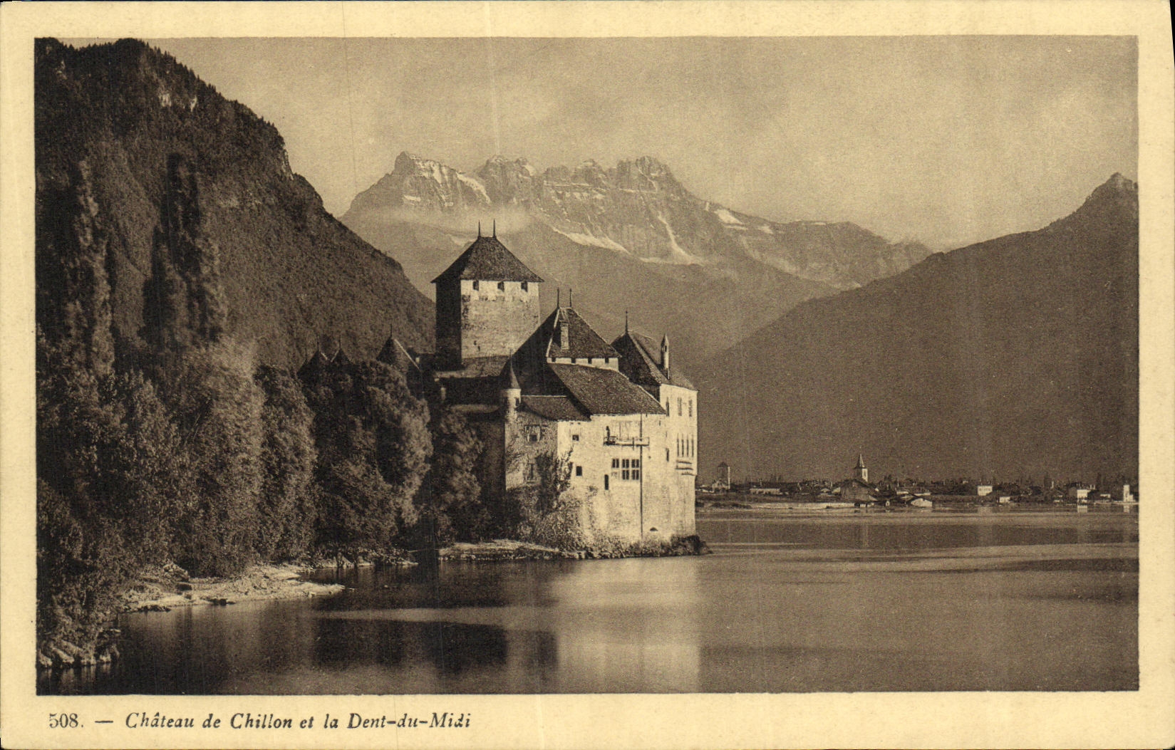 CPA Dent du Midi Chateau de Chillon