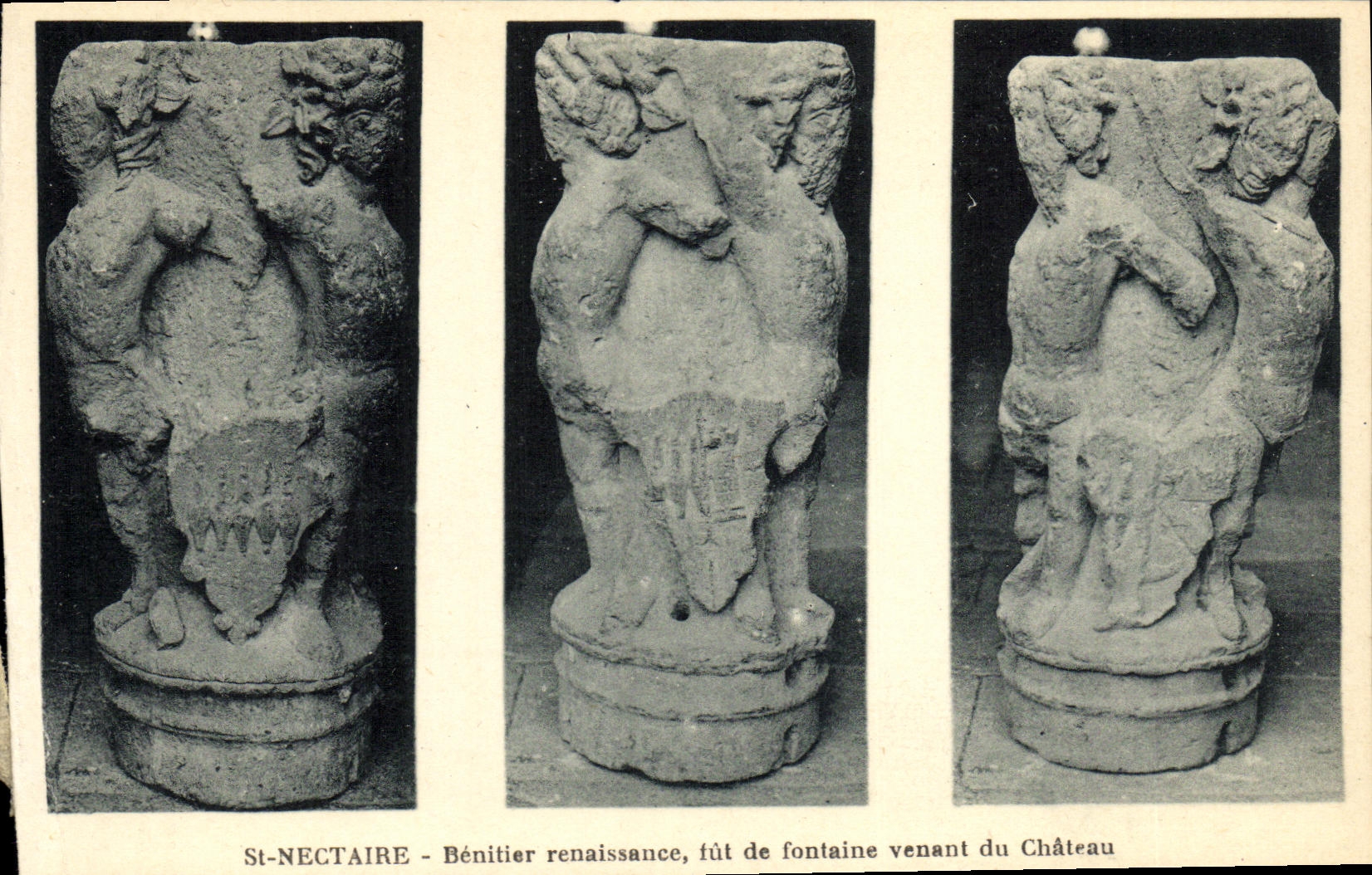 VINTAGE POSTCARD St Nectary Stoup renasissance of Fountain coming from the castle