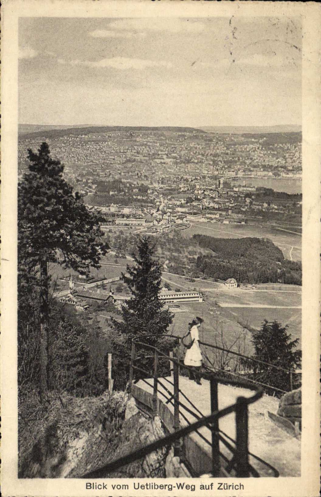 CPA Blick Vom Uetliberg Weg Auf Zurich
