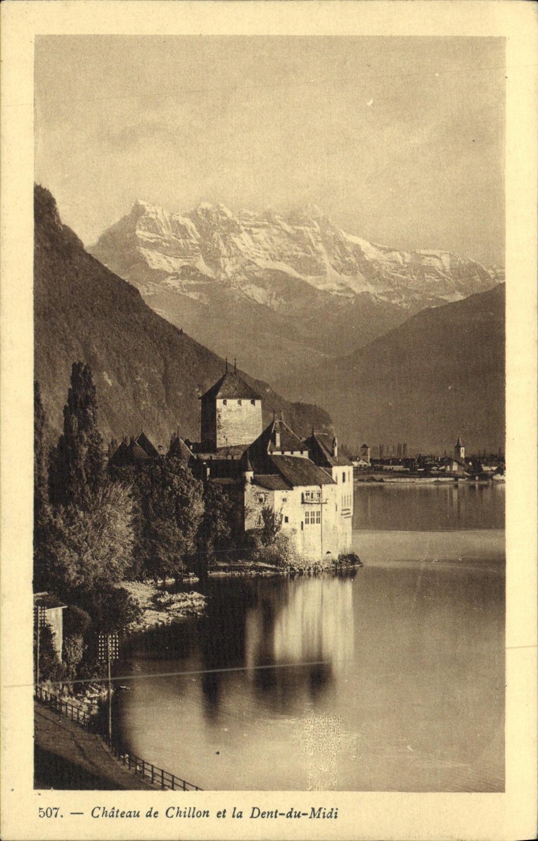 CPA Chateau de Chillon et la Dent du Midi