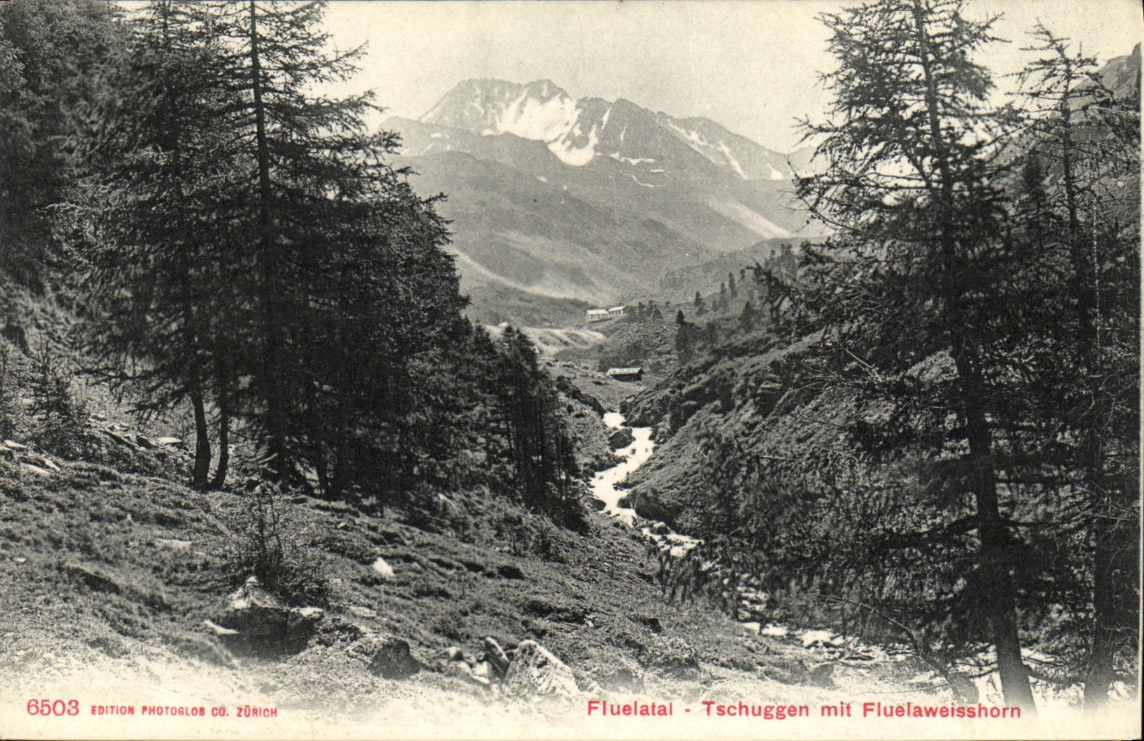 CPA Fluelatal Tschuggen mit Fluelaweisshorn
