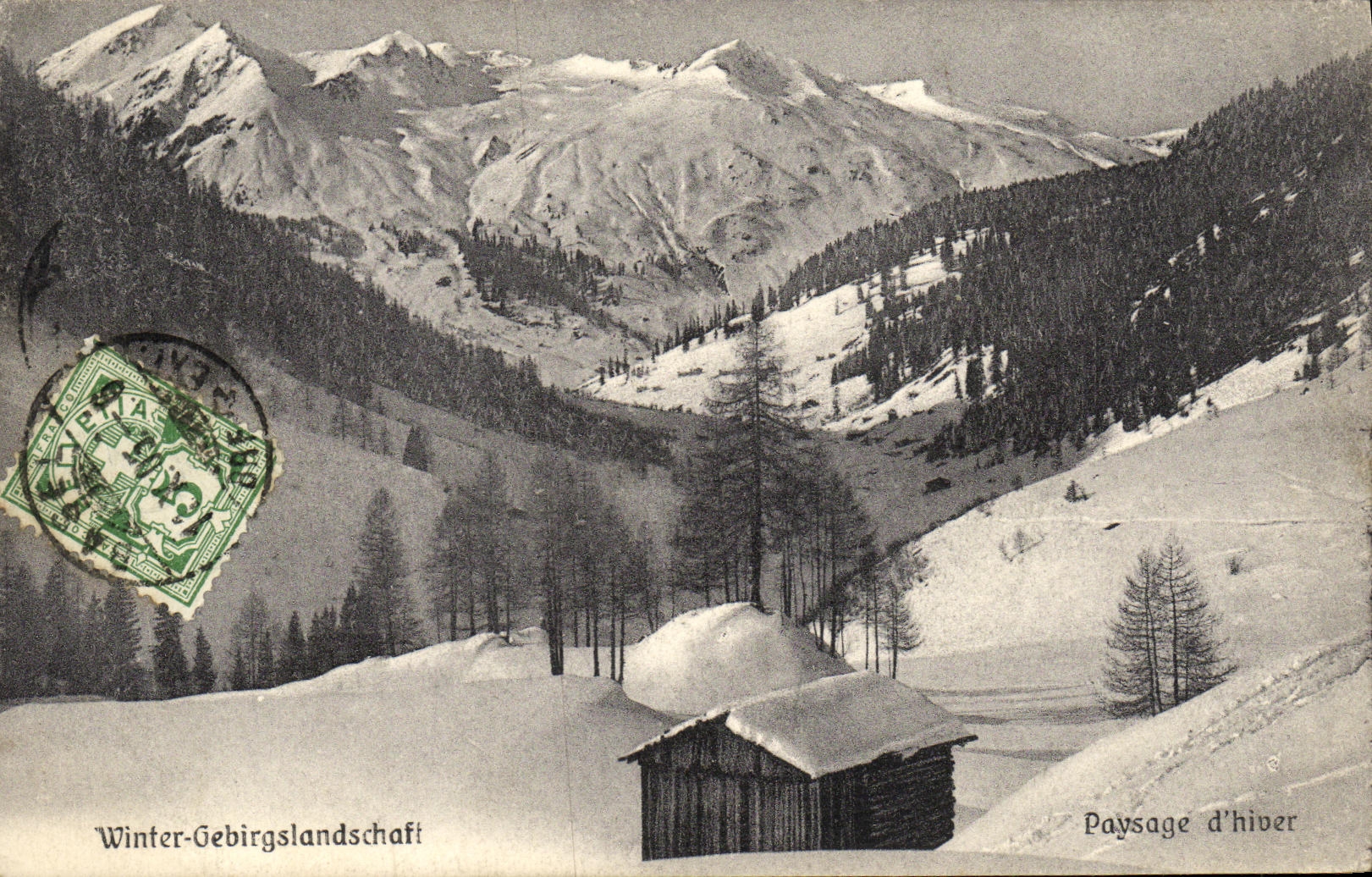 CPA Winter Gebirgslandschaft Paysage d hiver