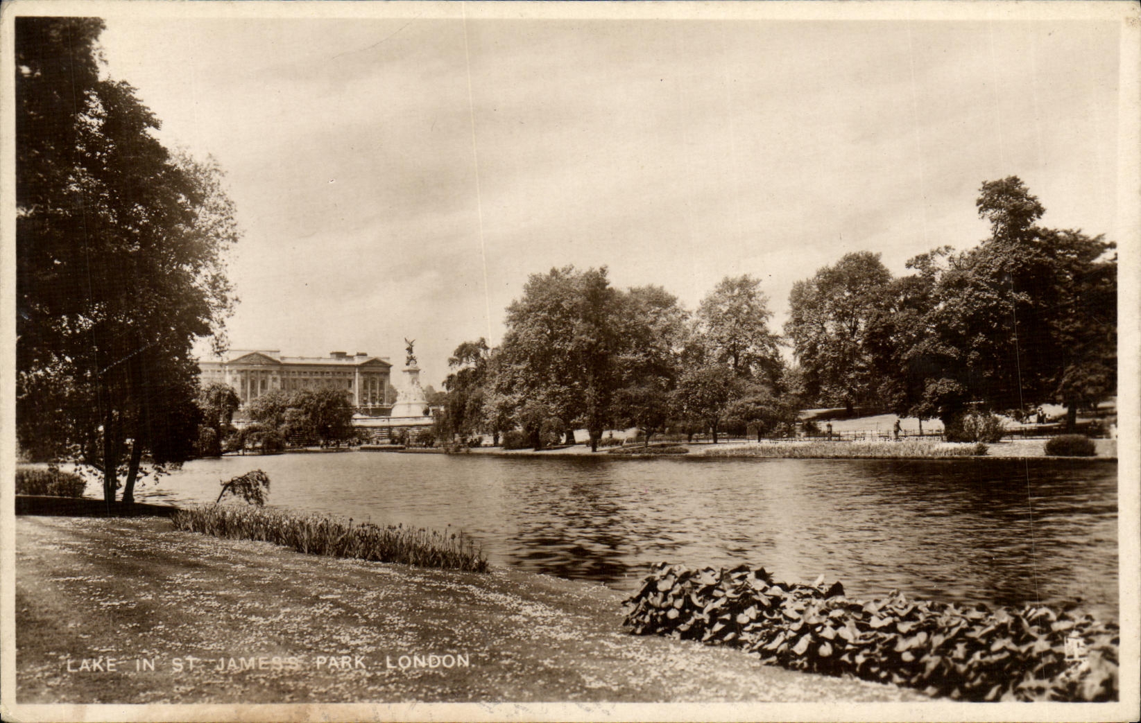VINTAGE POSTCARD Lake in St James Park London