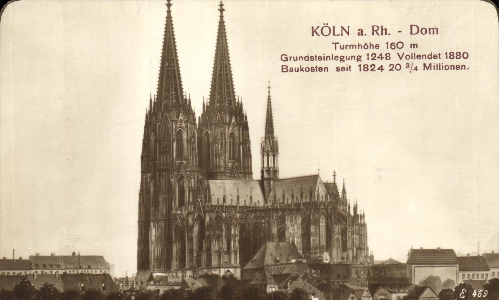 Dom el derecho de Koln de la POSTAL de la VENDIMIA
