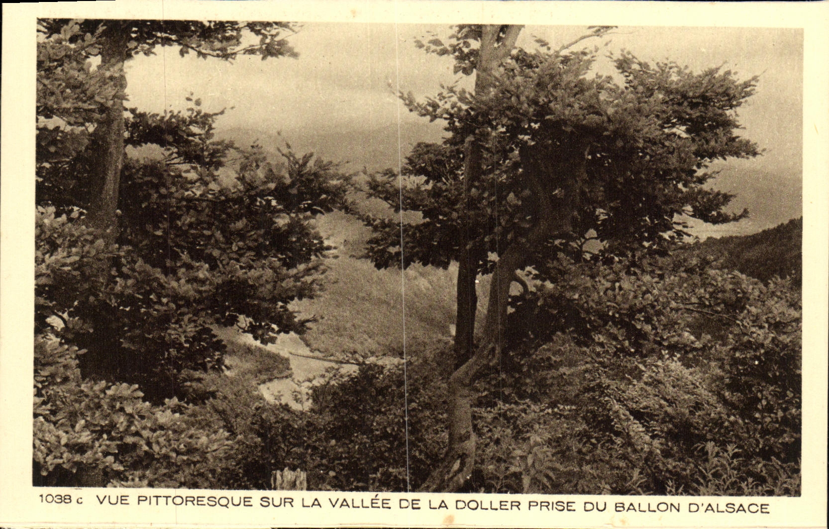 VINTAGE POSTCARD Balloon D Alsace Seen Picturesque On the Valley To pare Taken balloon D Alsace