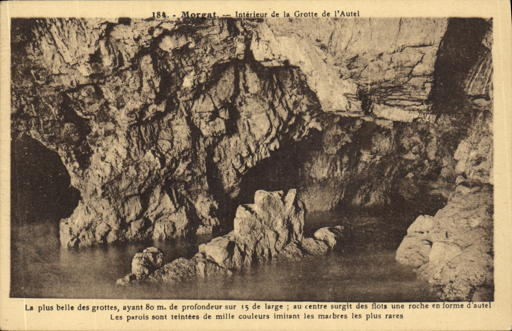 CPA Morgat Intericur de la grotte de l autel