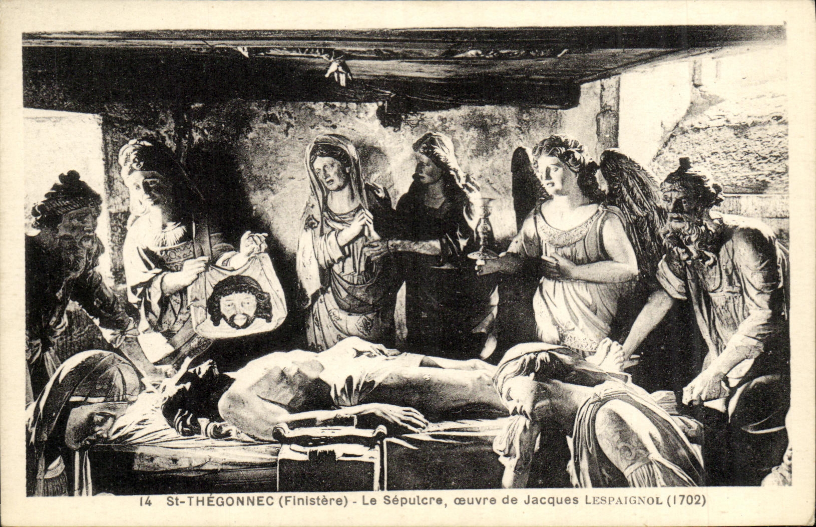 CPA St Thegonnec Finistere Le Sepulcre Jacques Lespaignol