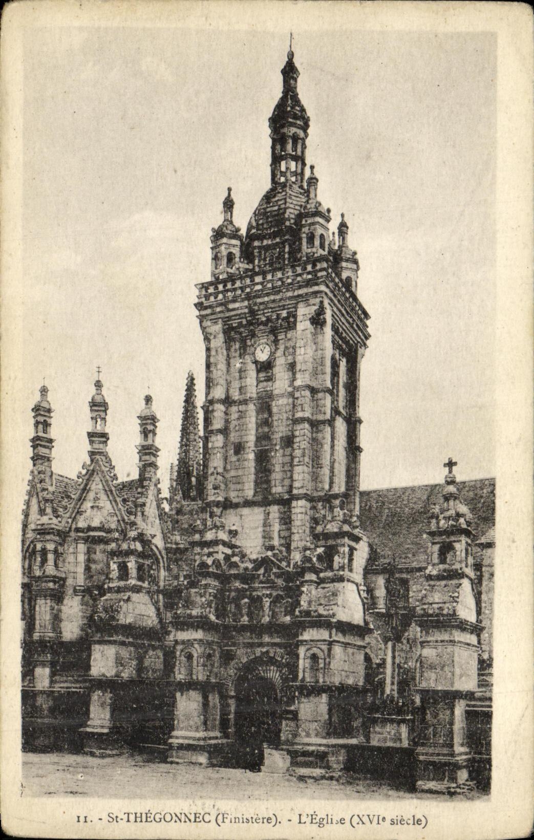 CPA St Thegonnec Finistere L Eglise