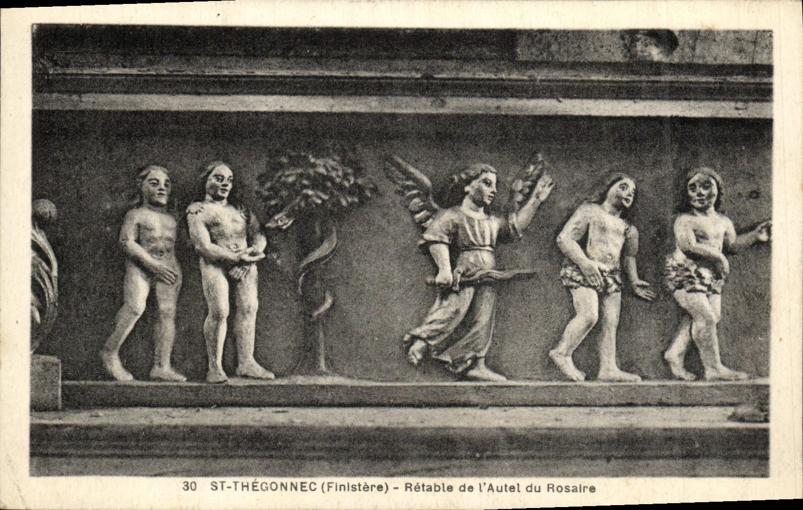 CPA Saint Thegonnec Finistere Retable de l autel du rosaire