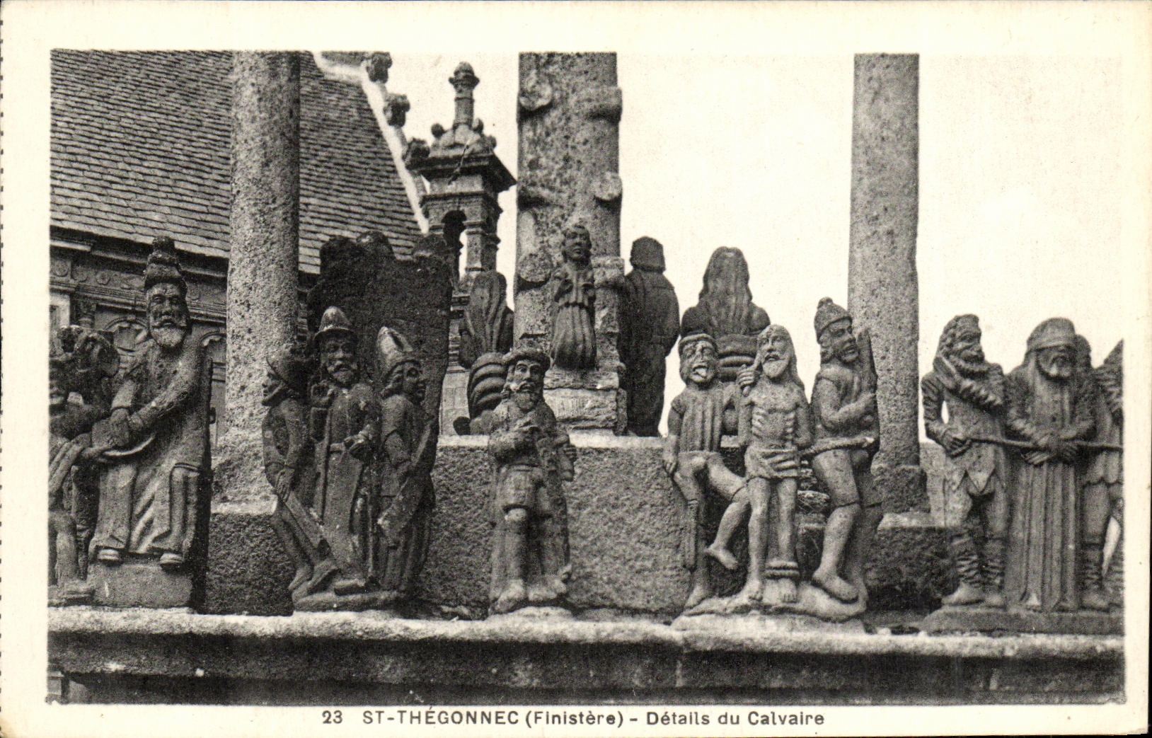 CPA St Thegonnec Finistere Details du Calvaire