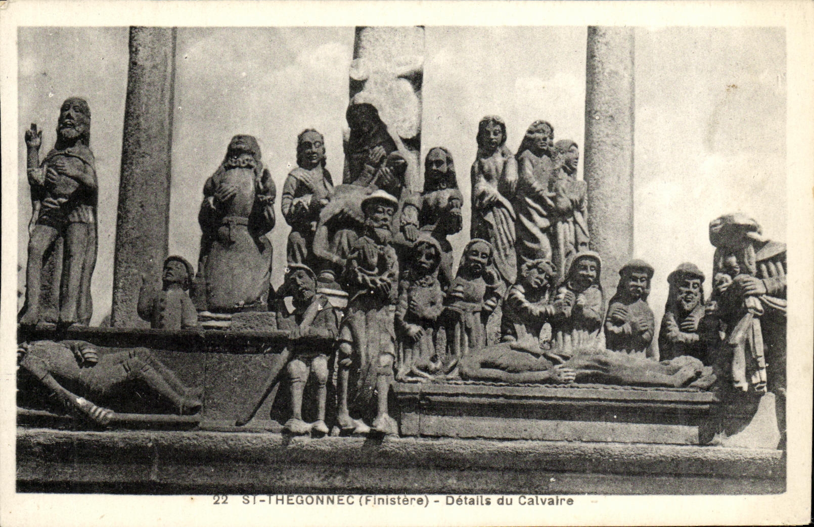 CPA St Thegonnec Finistere Details du Calvaire
