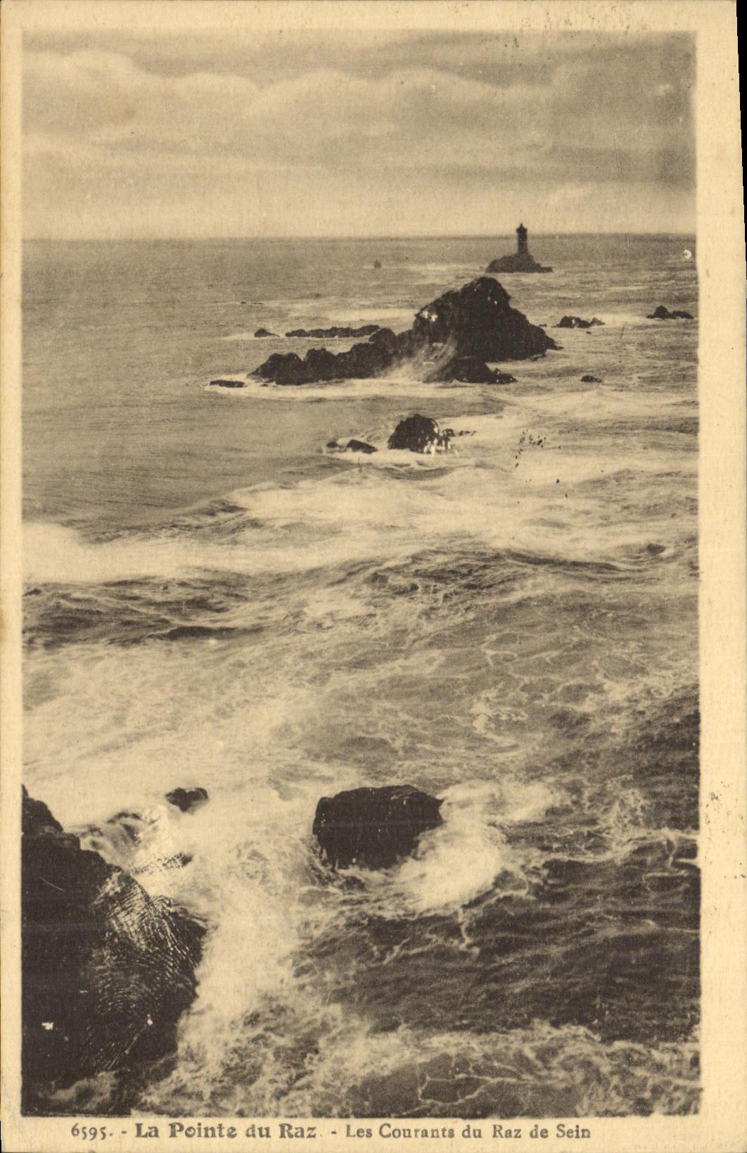 CPA La Pointe du raz Les Courants du Raz de Sein