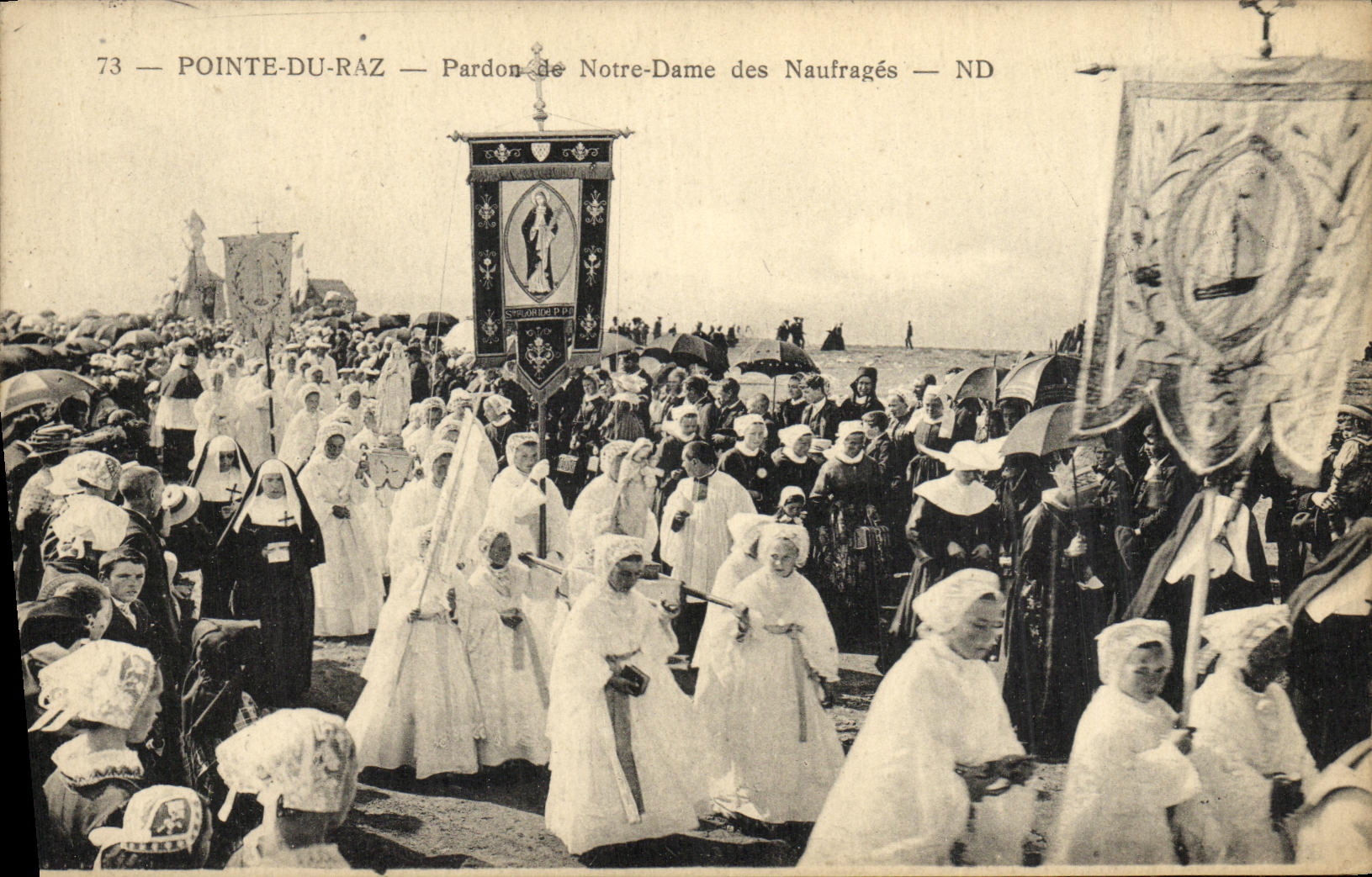 CPA La Pointe du raz Pardon de Notre des naufrages