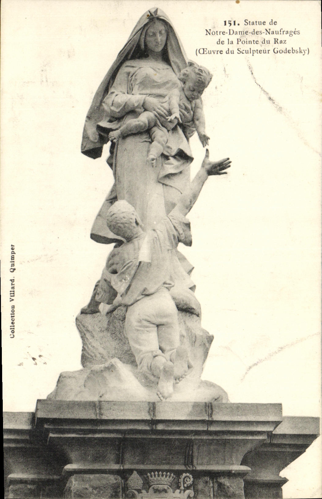 CPA La Pointe Du Raz Statue de Notre DAme des Naufrages