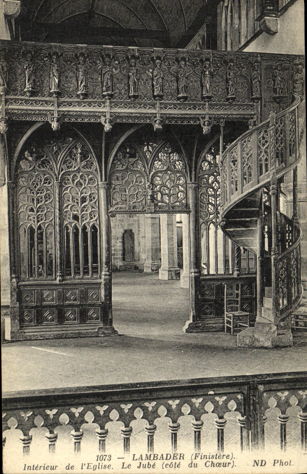 CPA Lambader Interieur de l Eglise Le Jube Cote du choeur