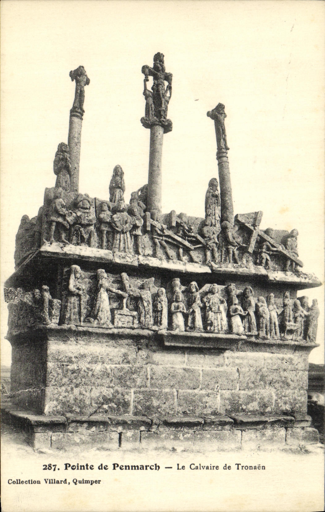 VINTAGE POSTCARD Holy Penmarch Guenole the Martyrdom of Tronaen