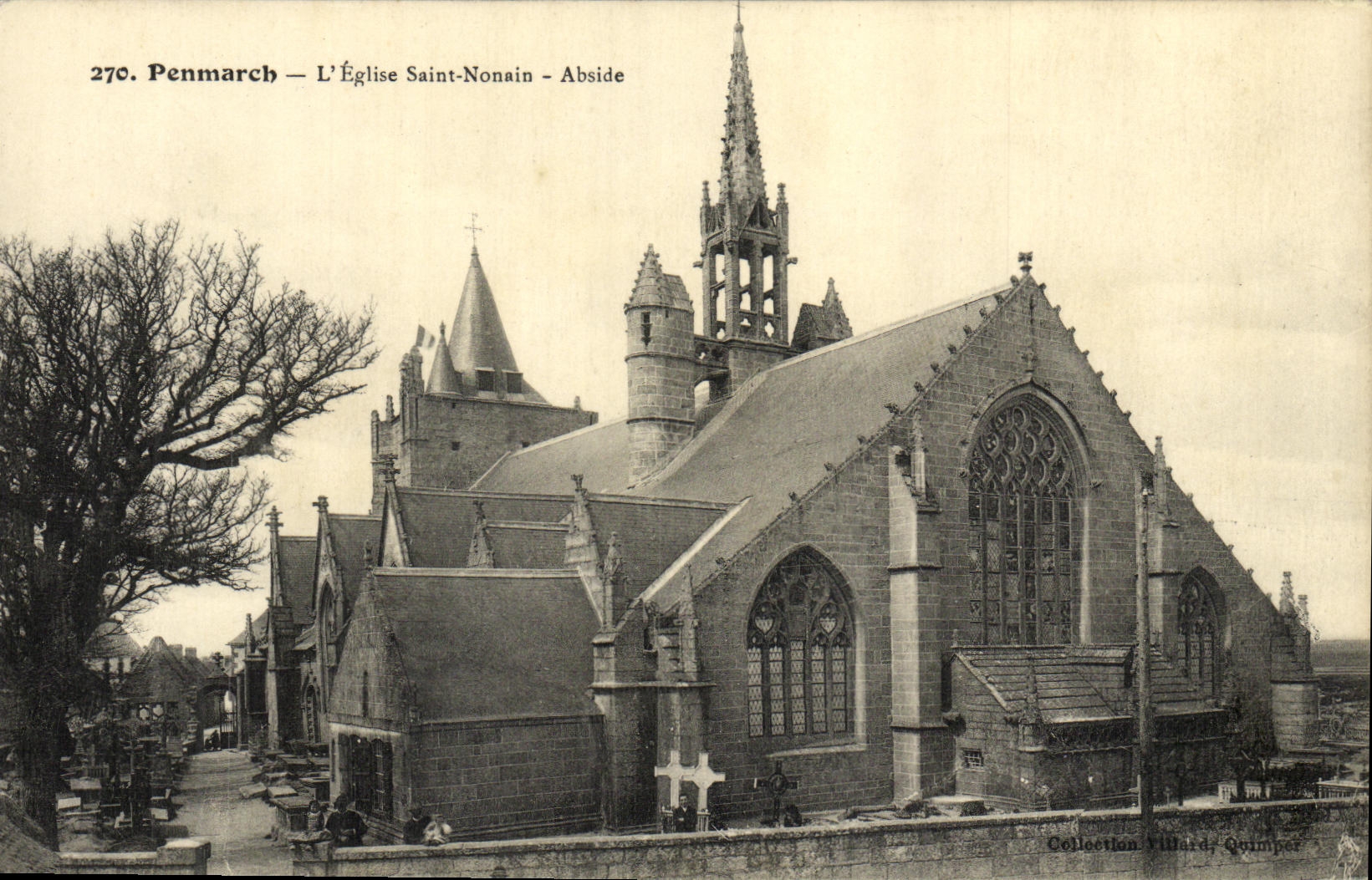 VINTAGE POSTCARD Penmarch L Church Holy Nonain Apse