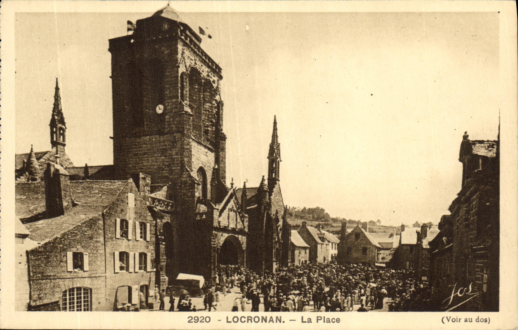 VINTAGE POSTCARD Locronan the Place